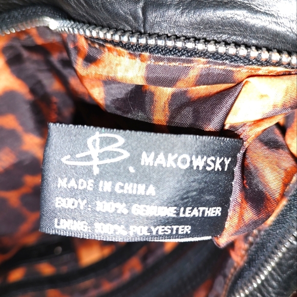 B. Makowsky Monaco leather shoulder bag - Picture 3 of 4